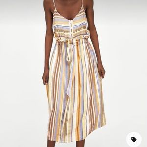 Zara striped midi dress